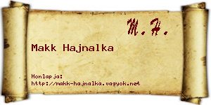 Makk Hajnalka névjegykártya